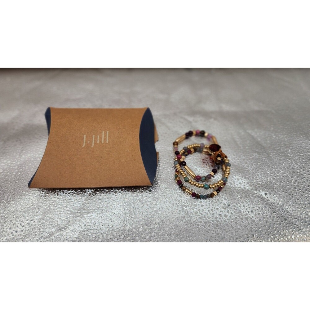 J.Jill Layered Bracelett Goldtone‎ Medium New With Box
